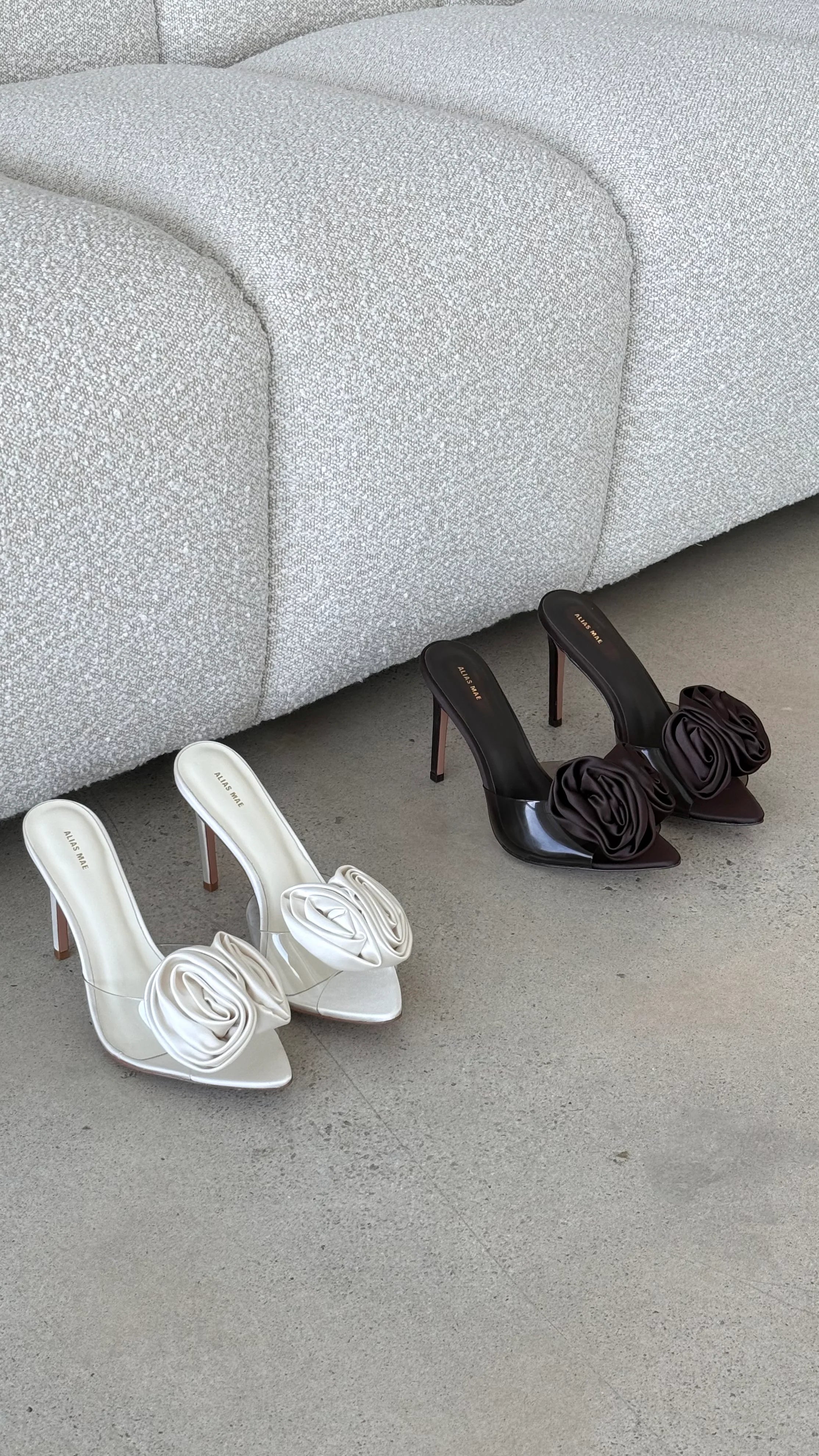Casey Heel Choc Satin