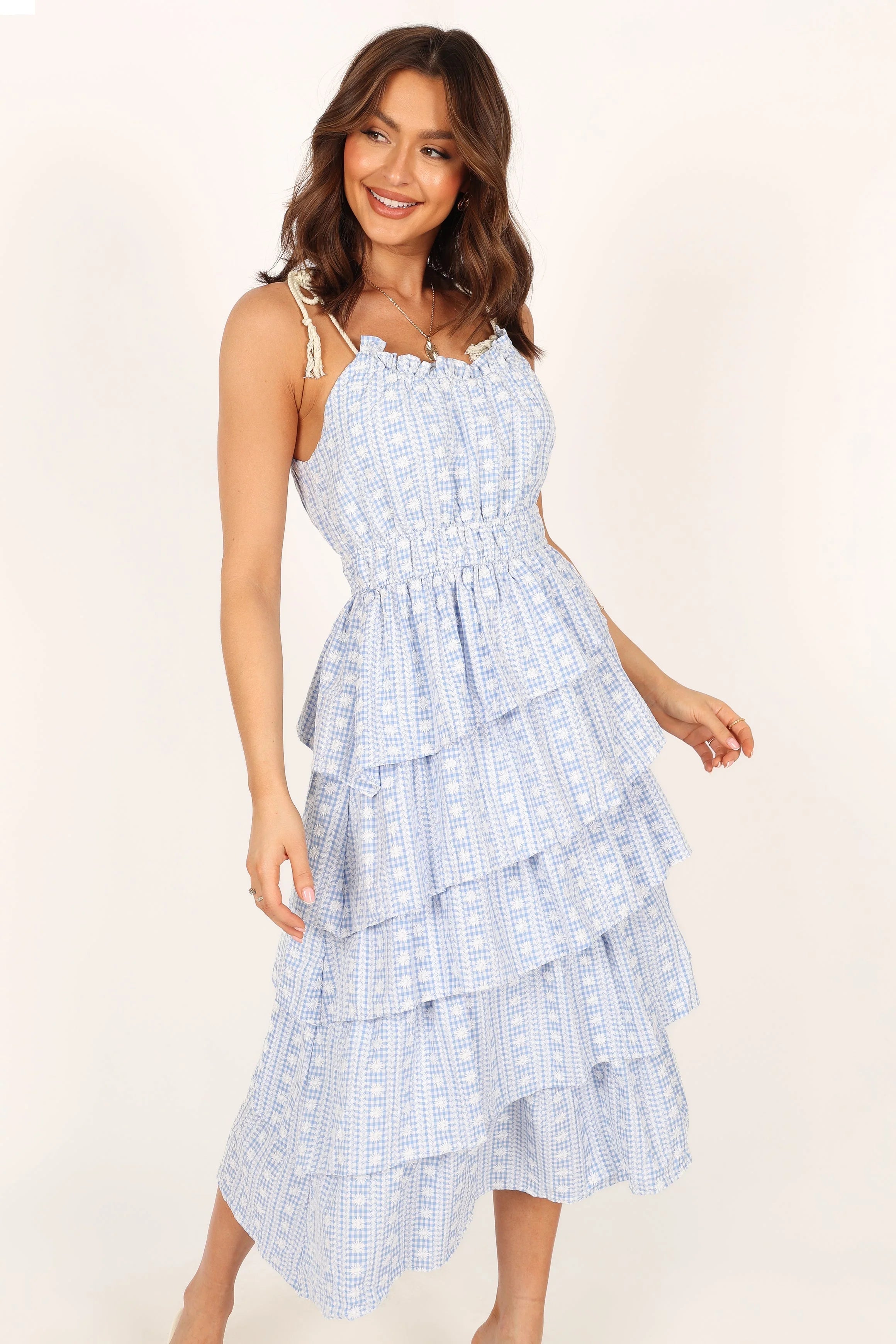 Cora Midi Dress Blue