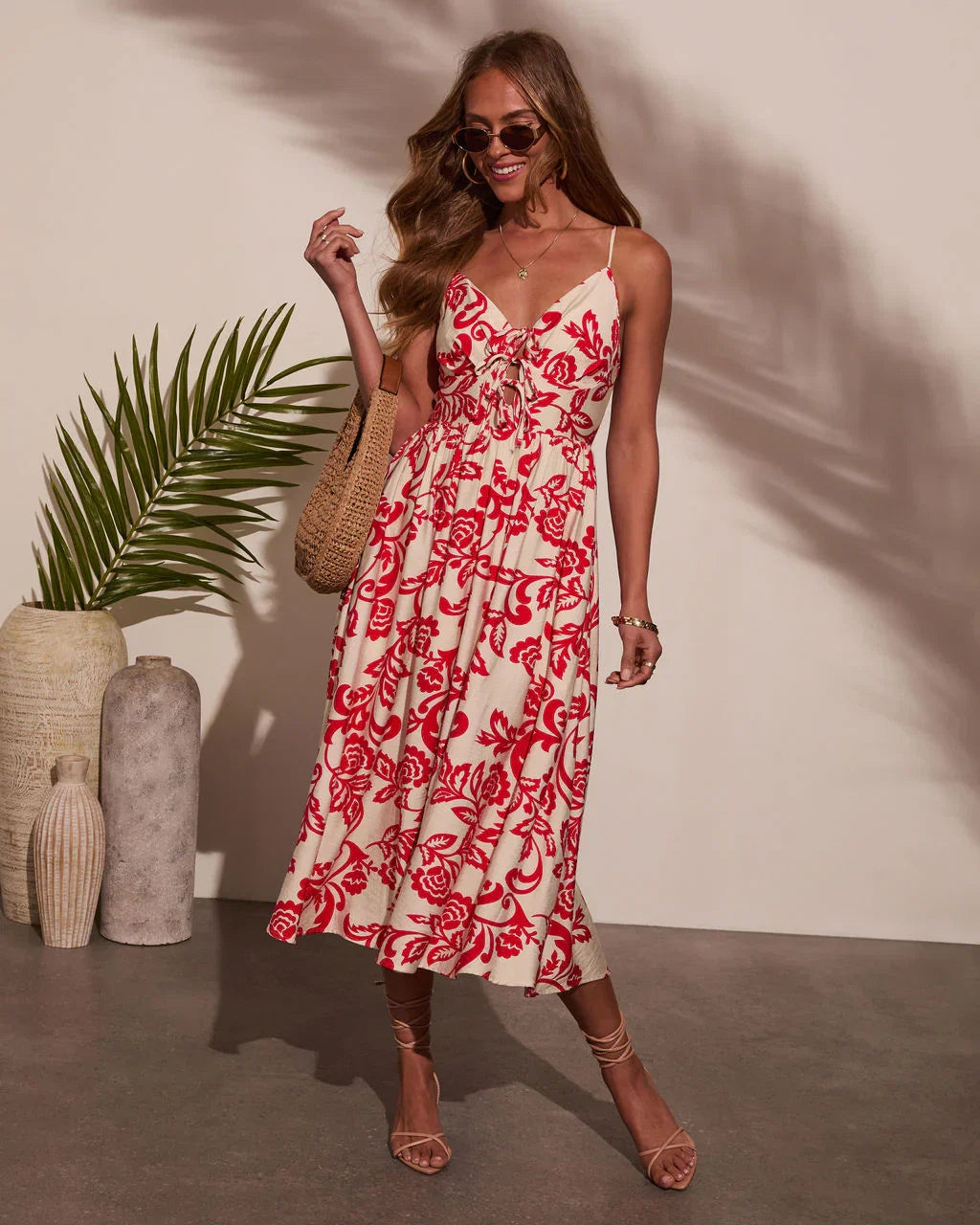 Lucie Abstract Midi Dress