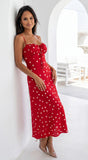 Romelia Polka Dot Maxi Dress Red