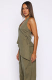 Mystic Mist Halter Top Olive