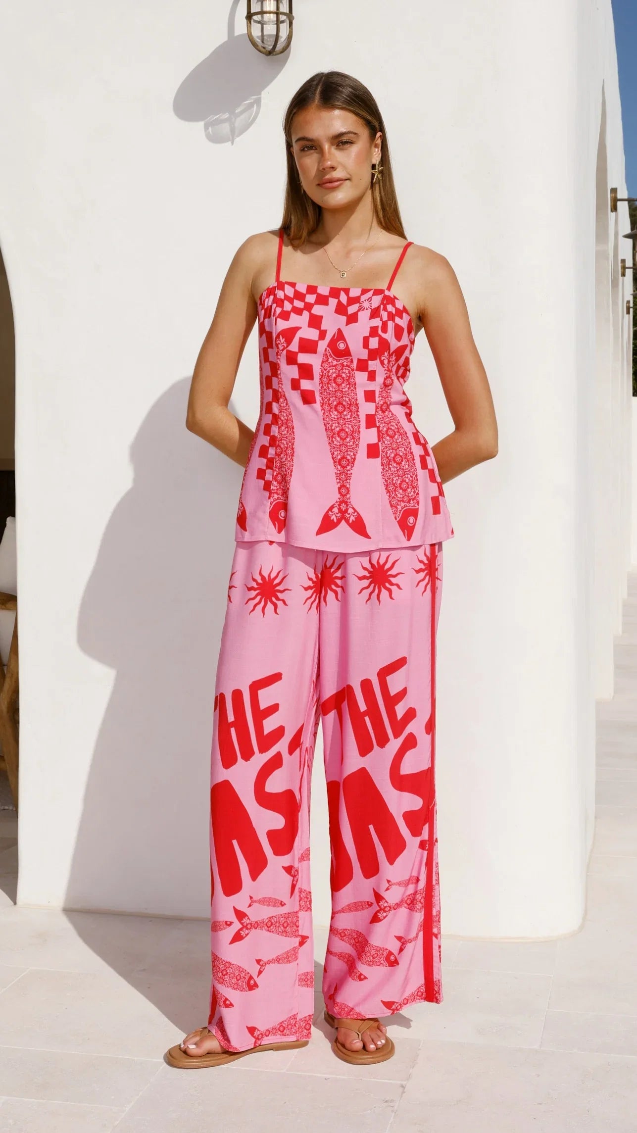 Kanya Pants Pink Red Tide