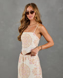 Hardin Abstract Mandala Print Bandana Top