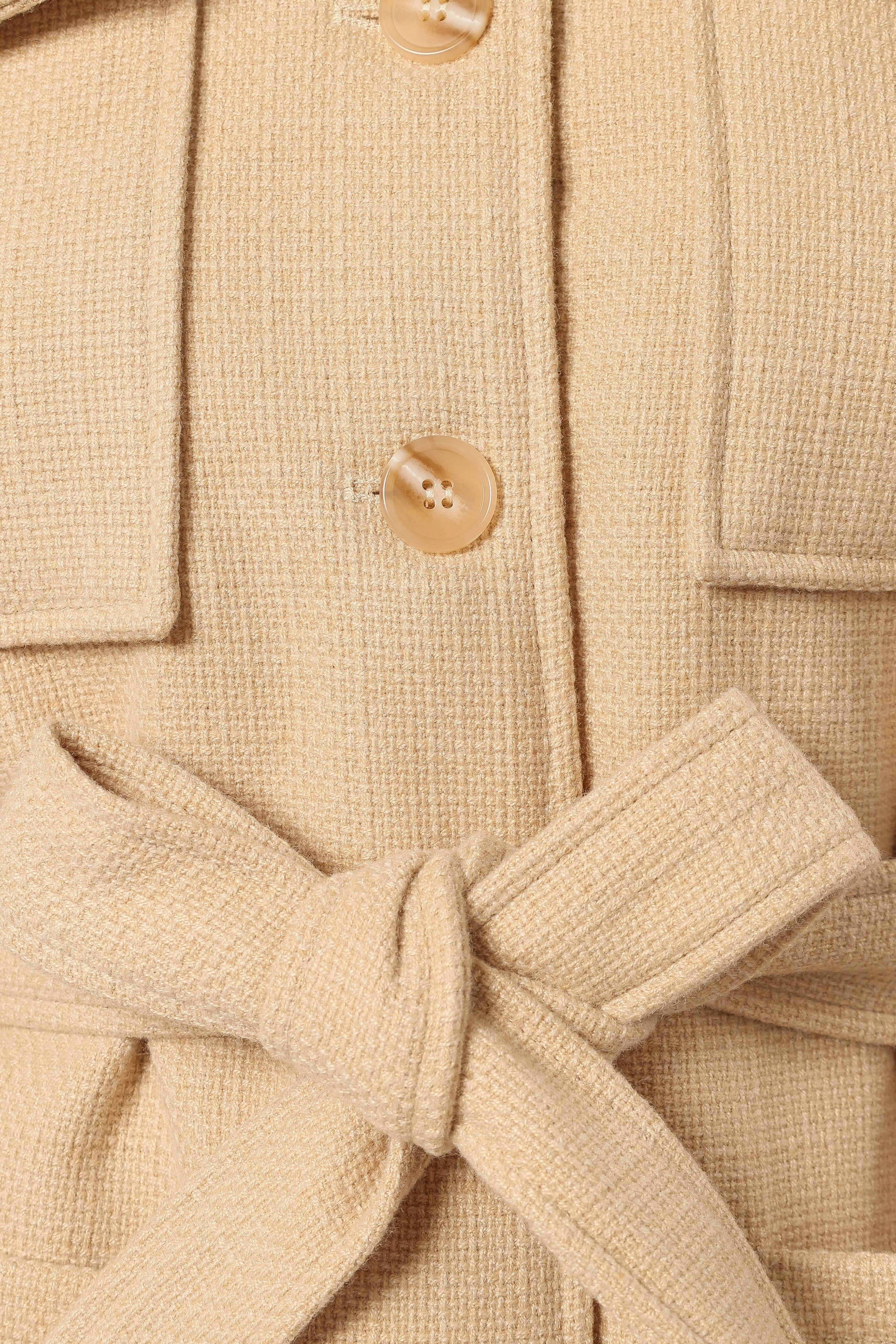 Arlow Tie Front Shacket Cream