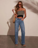 Darcie Striped Knit Tube Top