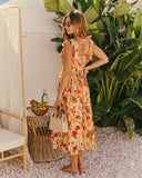 Orchard Glow Fit and Flare Floral Midi Dress
