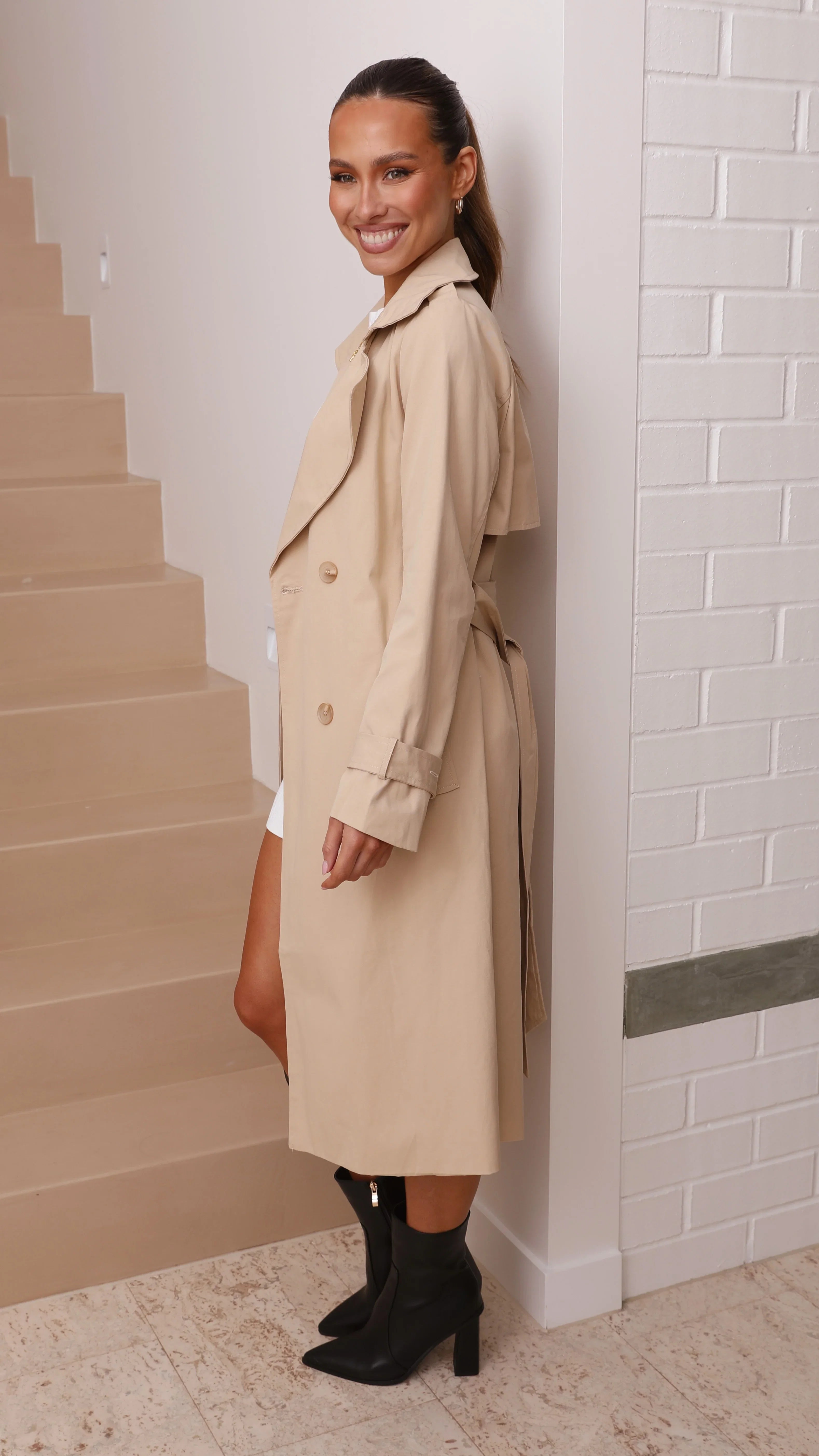 Byron Trench Coat Camel