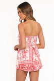 Rosemarie Strapless Top Rose Tile