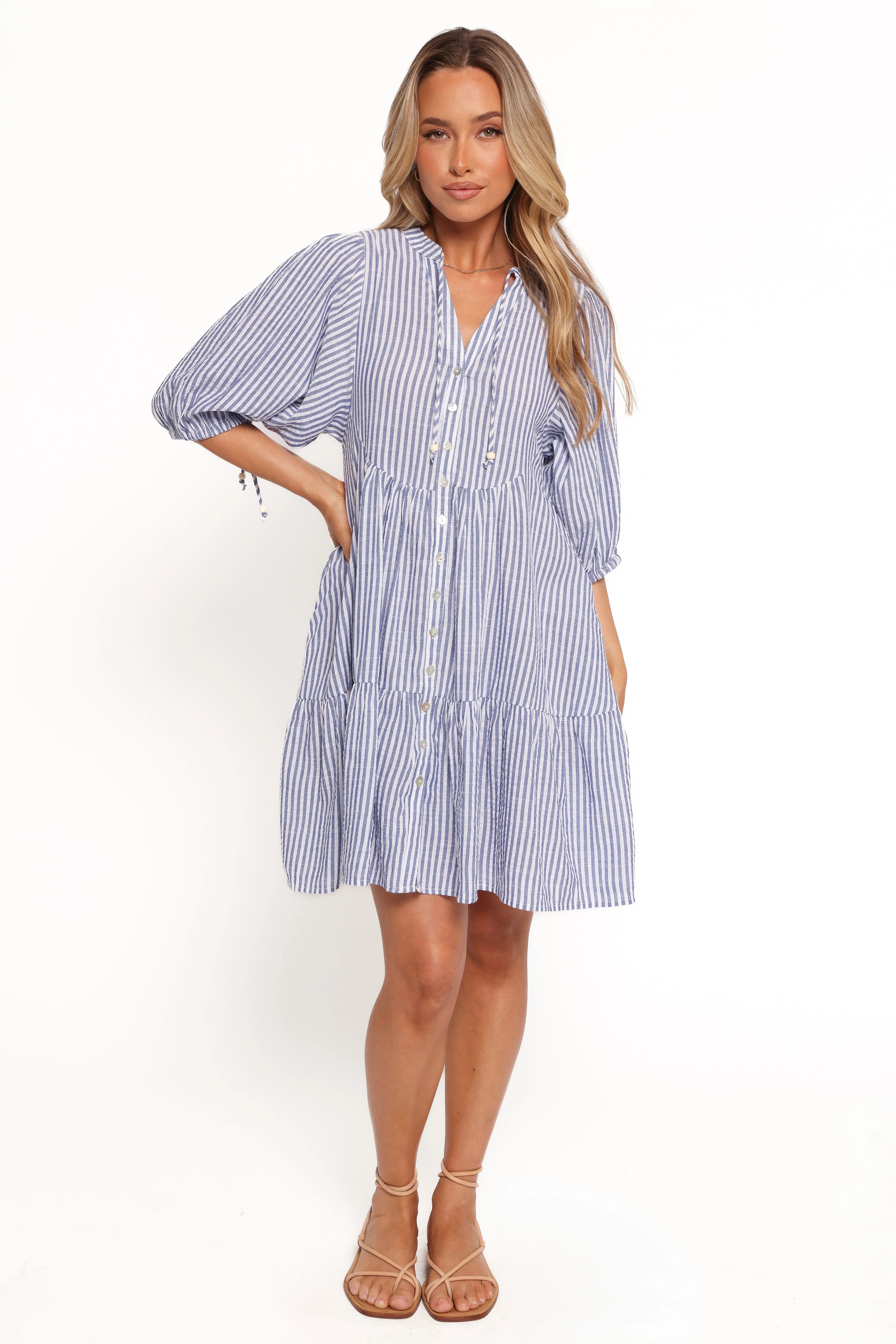 Arden Mini Dress Blue Stripe