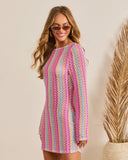 Coastal Market Crochet Cover Up Mini Dress