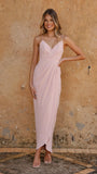 Charlotte Draped Maxi Dress Pink