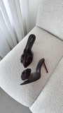Casey Heel Choc Satin