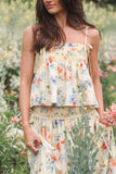 Cosima Baby Doll Top Yellow Floral