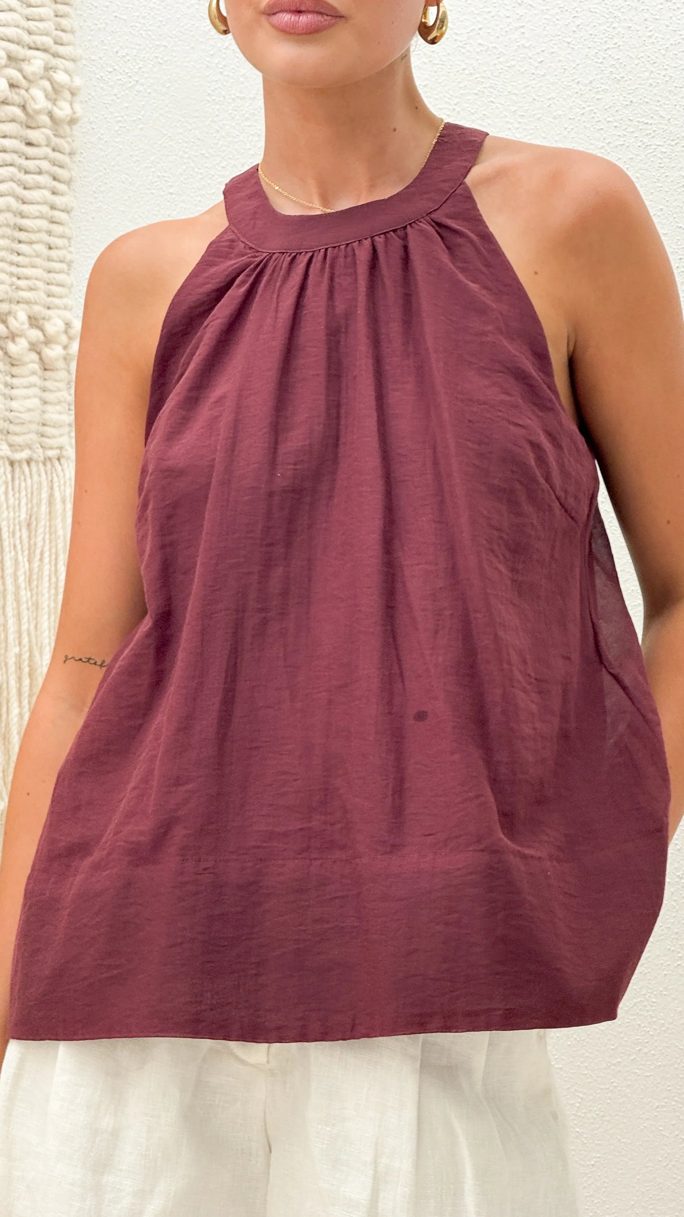Gaia Top Burgundy