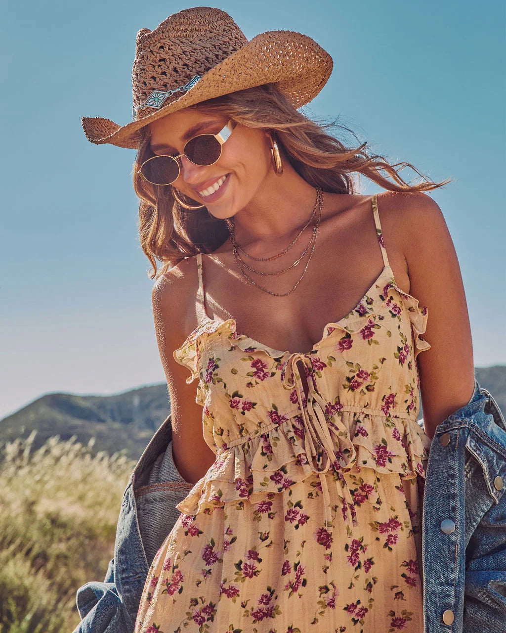 Rebel Bloom Ruffle Floral Romper
