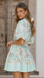Nalita Mini Dress Blue Print