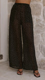 Rubi Top and Pants Set Black Polka