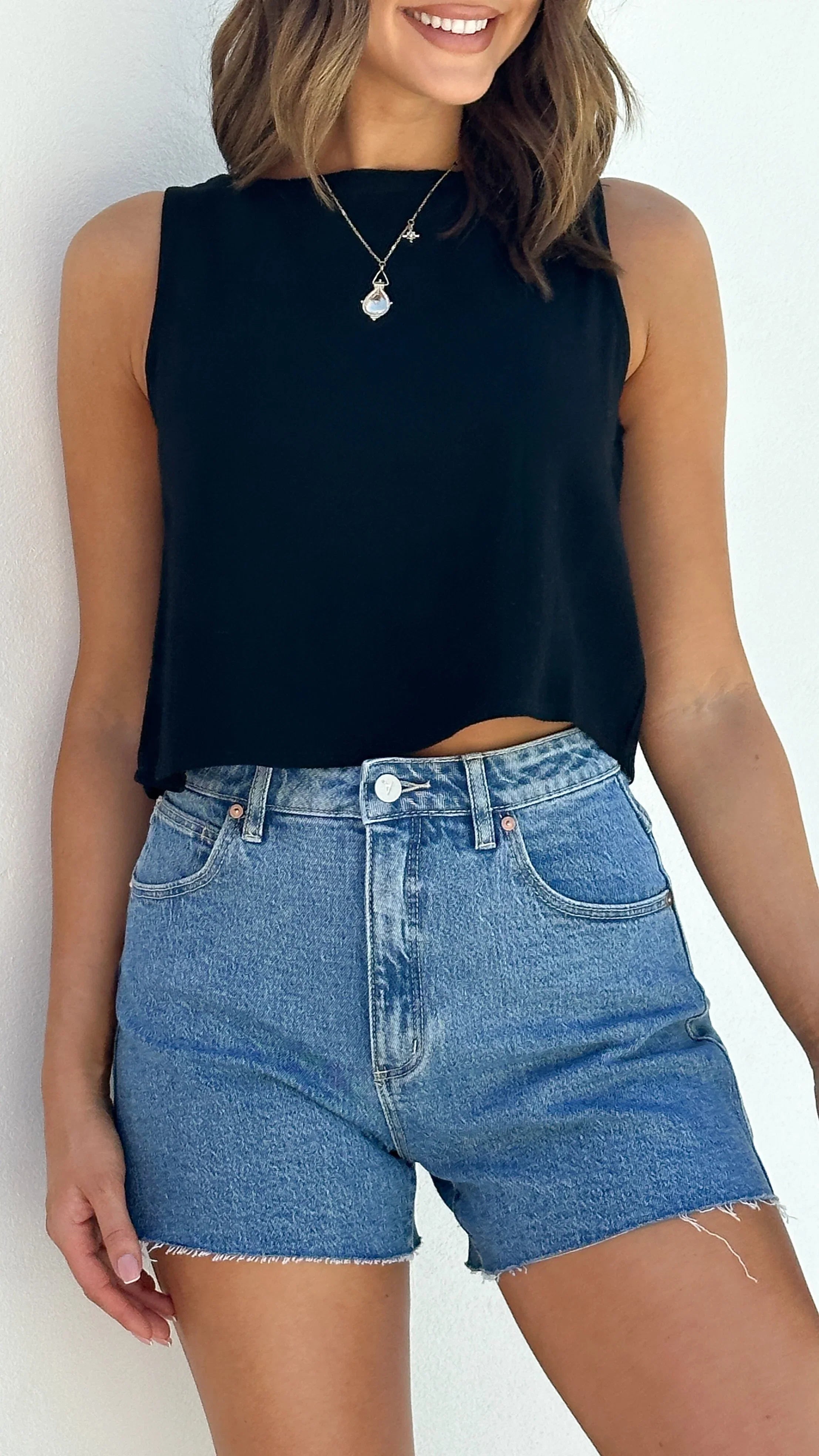 Persephone Crop Top Black