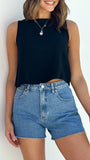 Persephone Crop Top Black