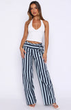 Wont Look Back Pants Blue Stripe