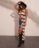Azariah Knit Striped Longline Duster Cardigan