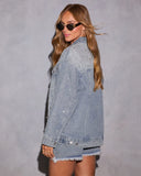 Moonset Blues Embellished Denim Jacket