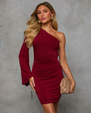 See You Now One Shoulder Mini Dress
