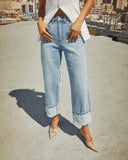 Harden Stretch High Rise Straight Leg Cropped Jeans