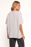 Morris Short Sleeve Oversized Sweater Tee Grey