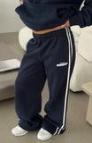 Studio 17 Spencer Wide Leg Sweatpants Navy