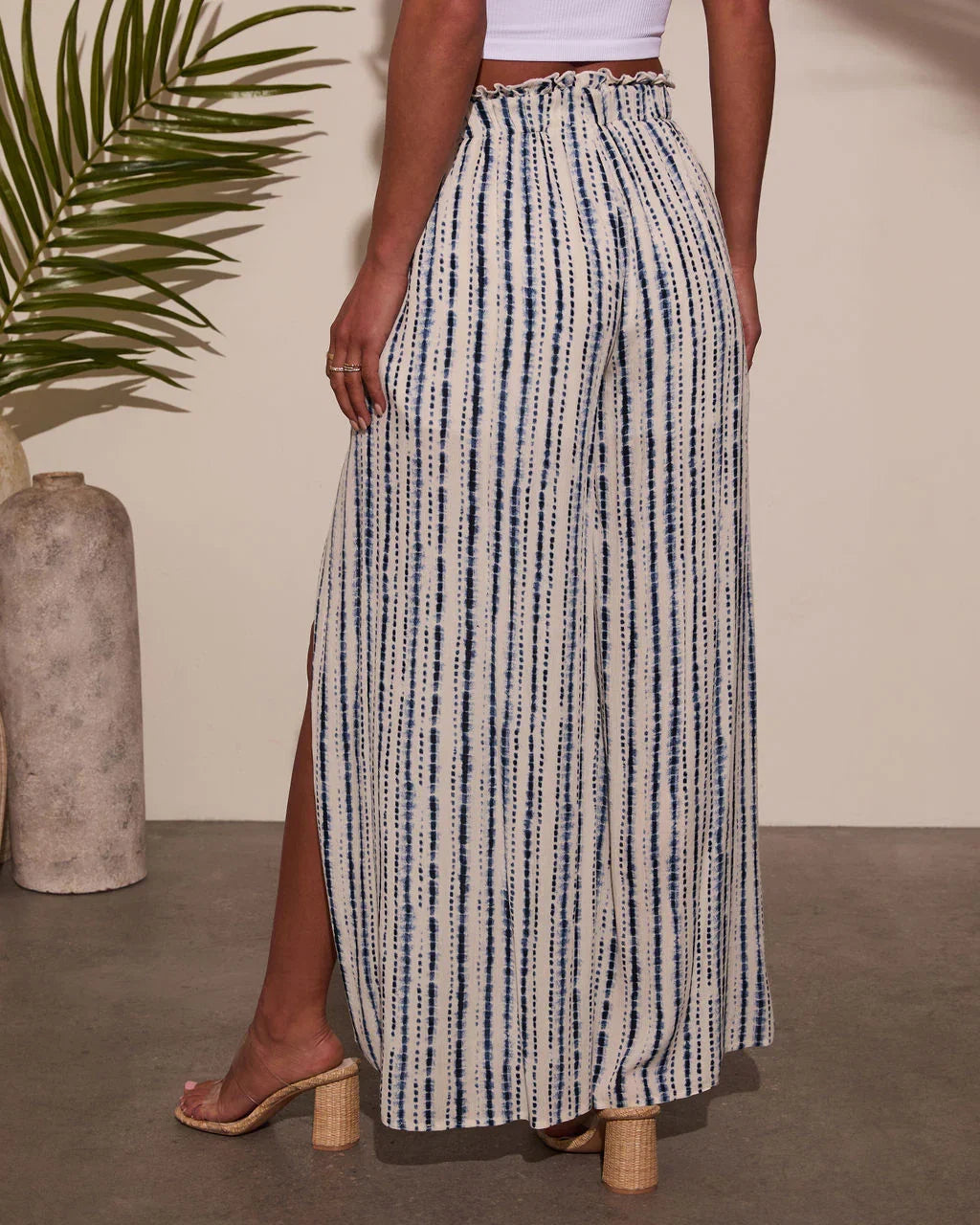Jessey Abstract Side Slit Pants