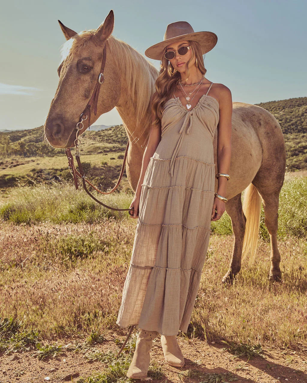 Sundust Darling Tiered Maxi Dress