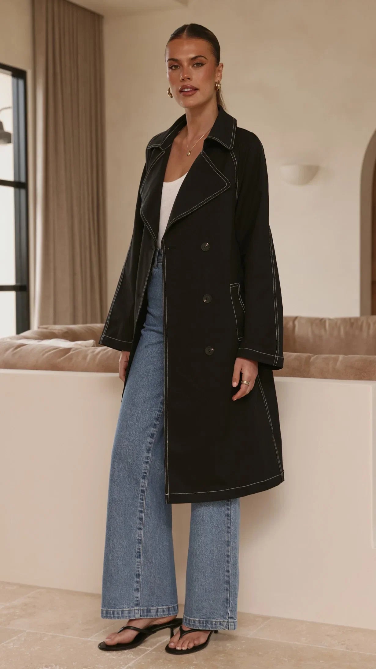 Cora Trench Coat Black