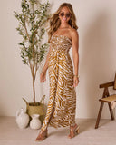Solarah Animal Print Maxi Dress