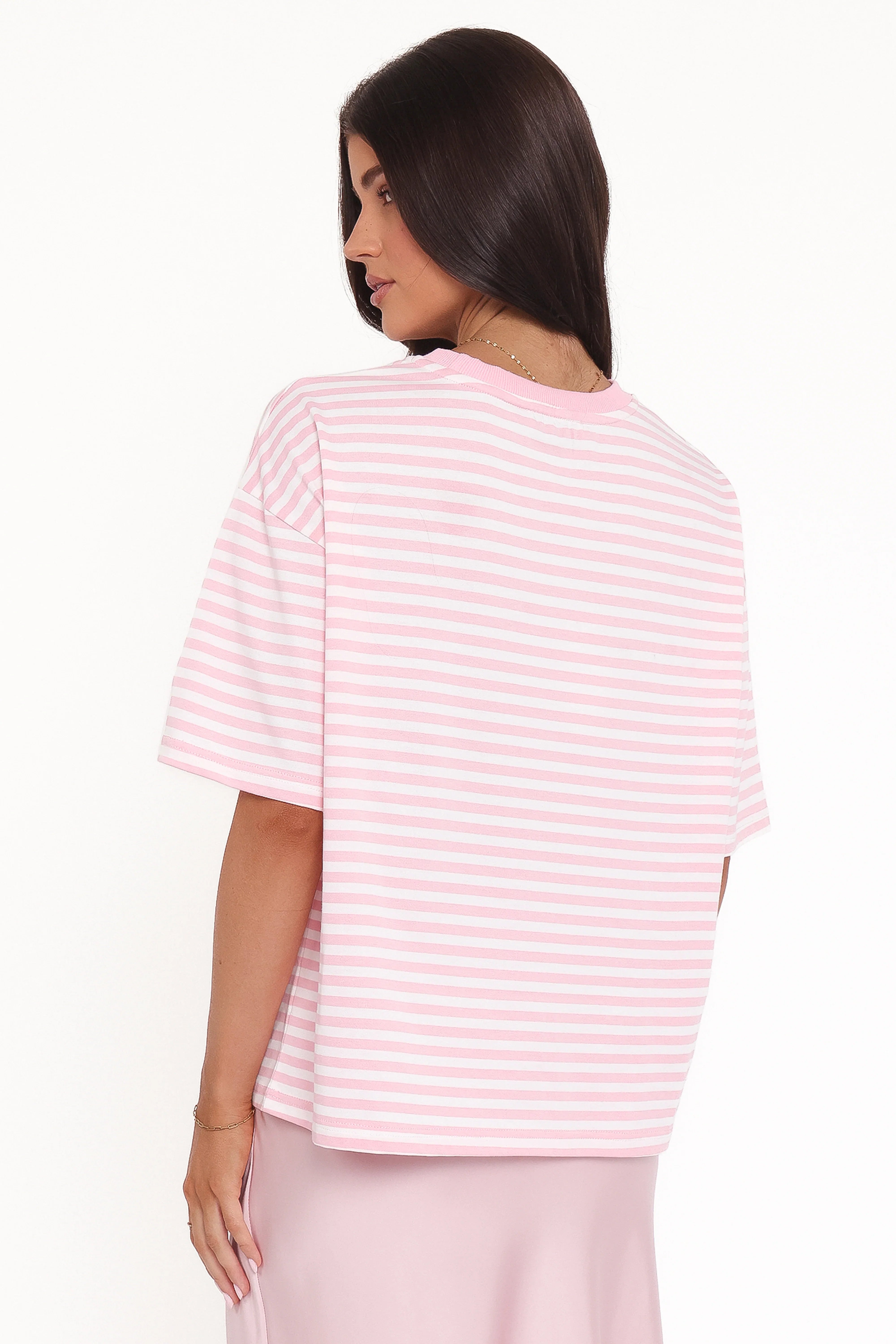 Marly Je TAime Tee Pink Stripe