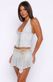 Dancing In Circles Mini Skirt Halo Mist
