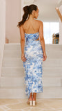 Zinnia Midi Dress Blue Floral