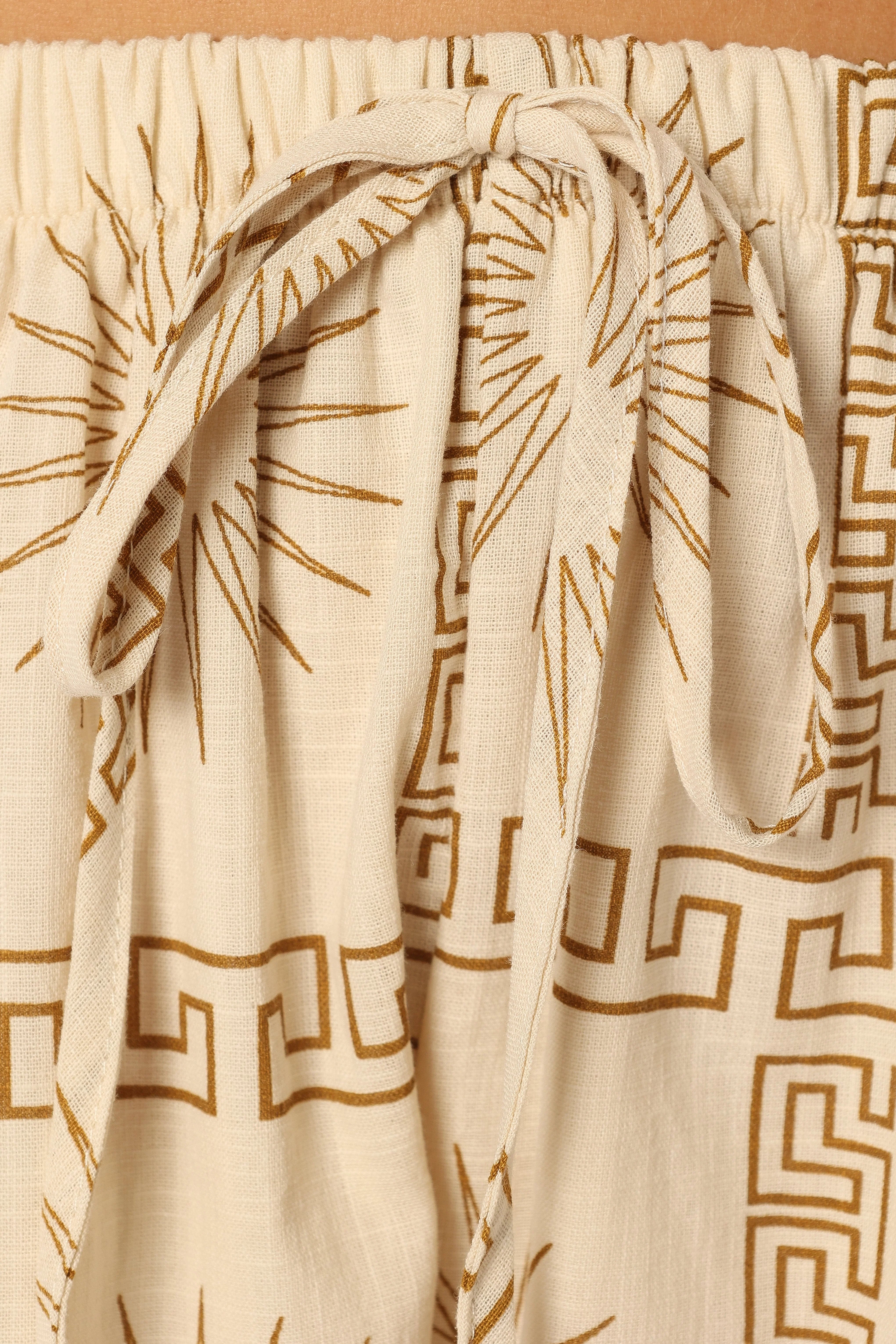 Penny Short Set Beige Print