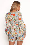 Irisa Long Sleeve Romper Garden Floral