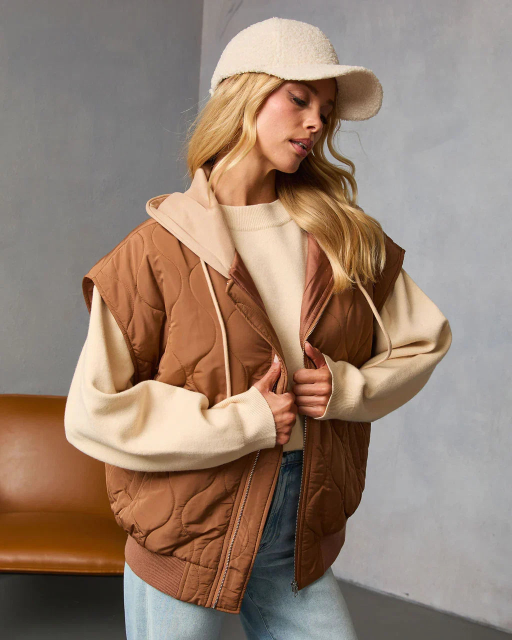 Fall And Forever Hooded Puffer Vest