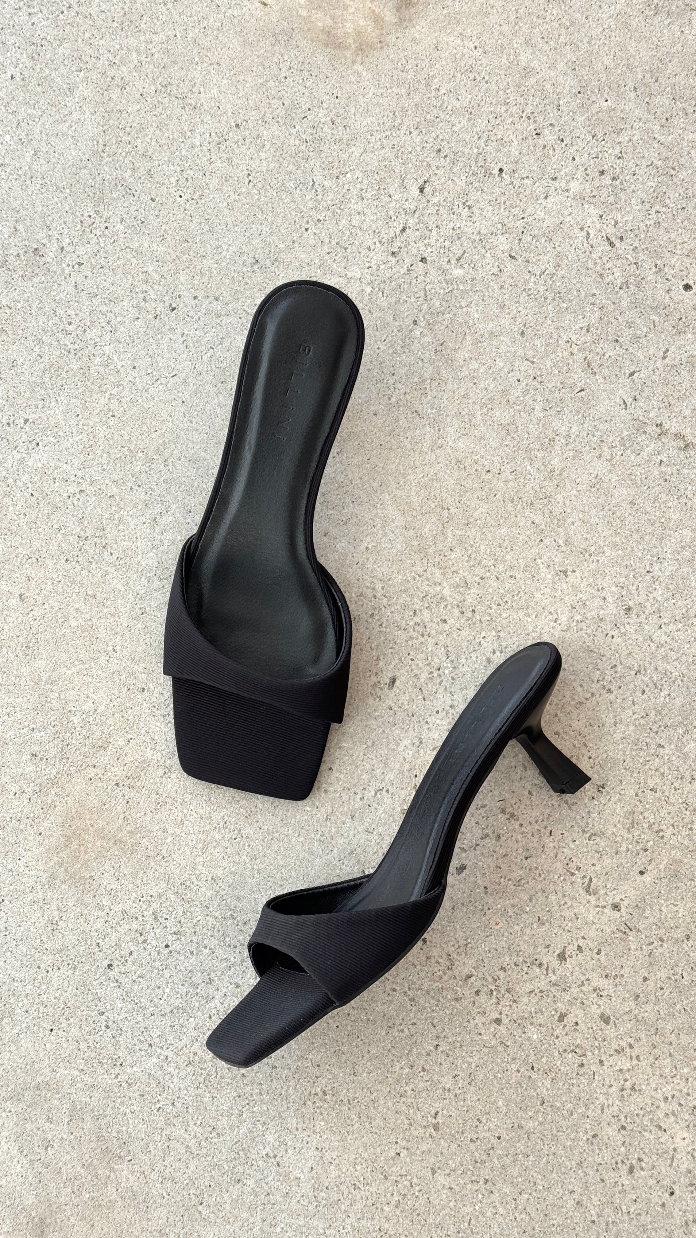 Meadow Heel Black Grosgrain