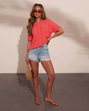 Araceli Open Wavy Knit Top