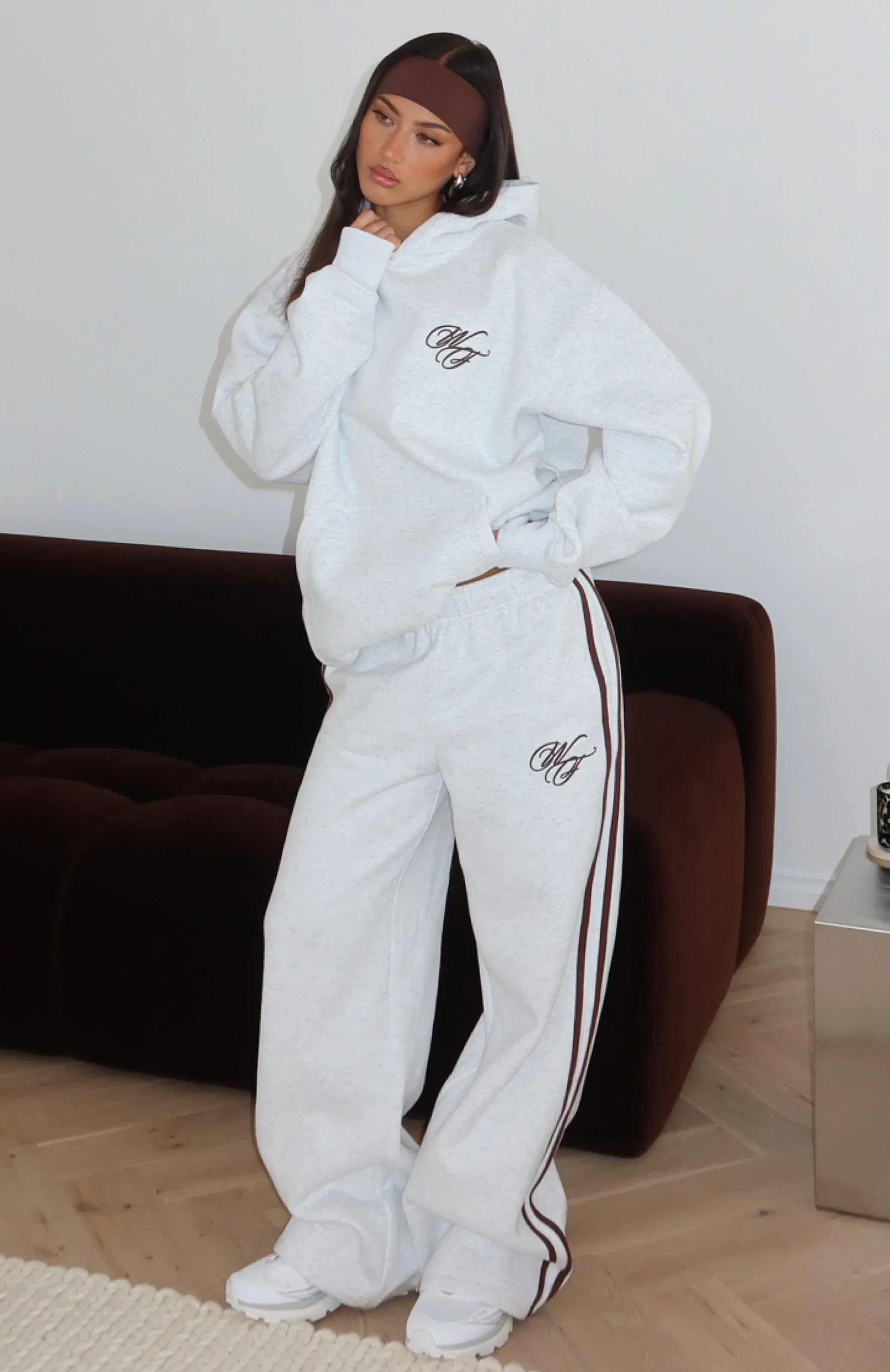 Studio 17 Raven Wide Leg Sweatpants Grey Marle