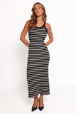 Arabella Knit Dress Black Beige Stripe