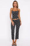 Sweetie Darling Capri Pants Black White Polka Dot