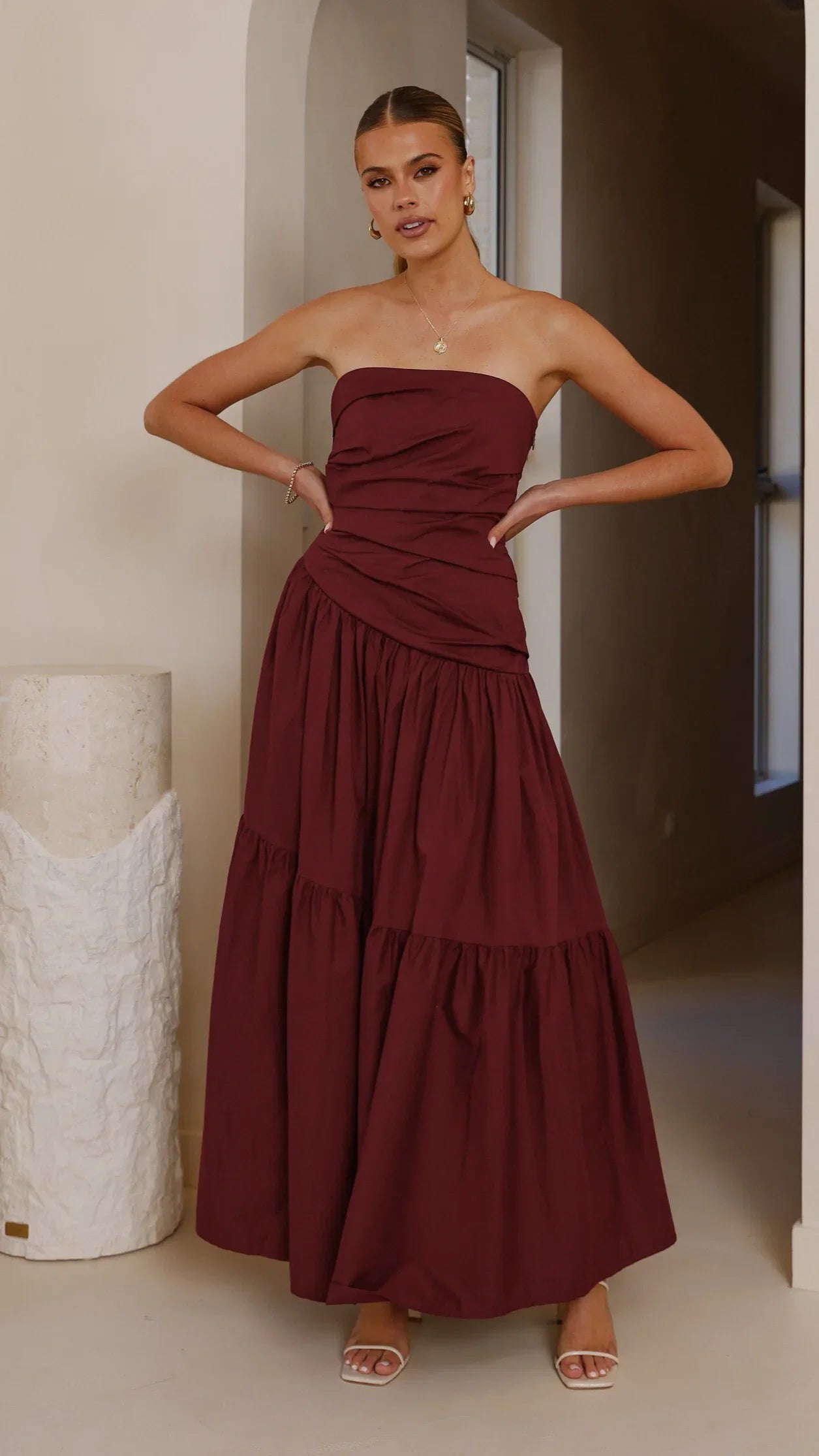 Lola Maxi Dress Burgundy