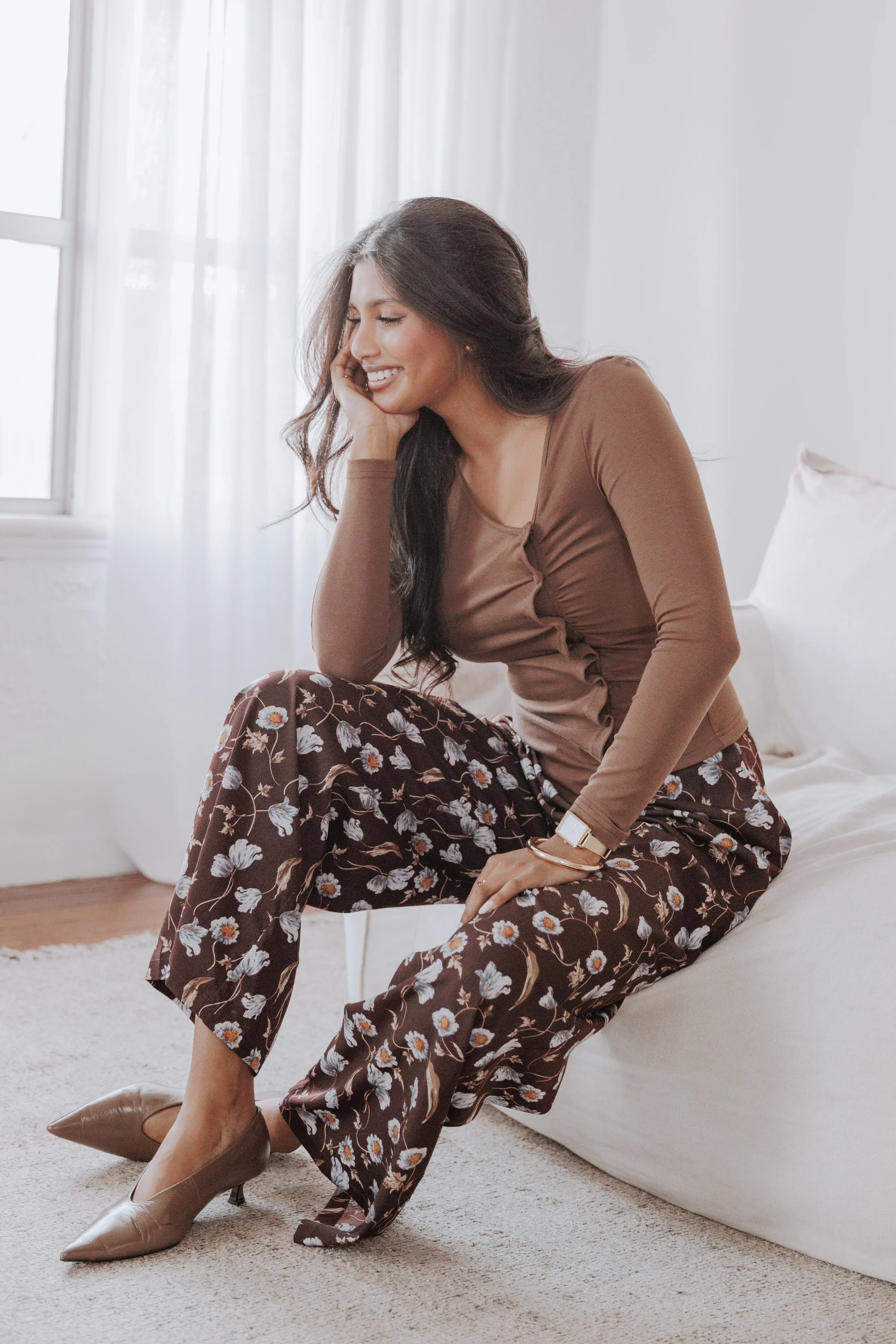 Calantha Wide Leg Pants Fall Floral