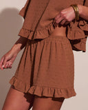 Sun Flare Ruffle Mid Rise Shorts