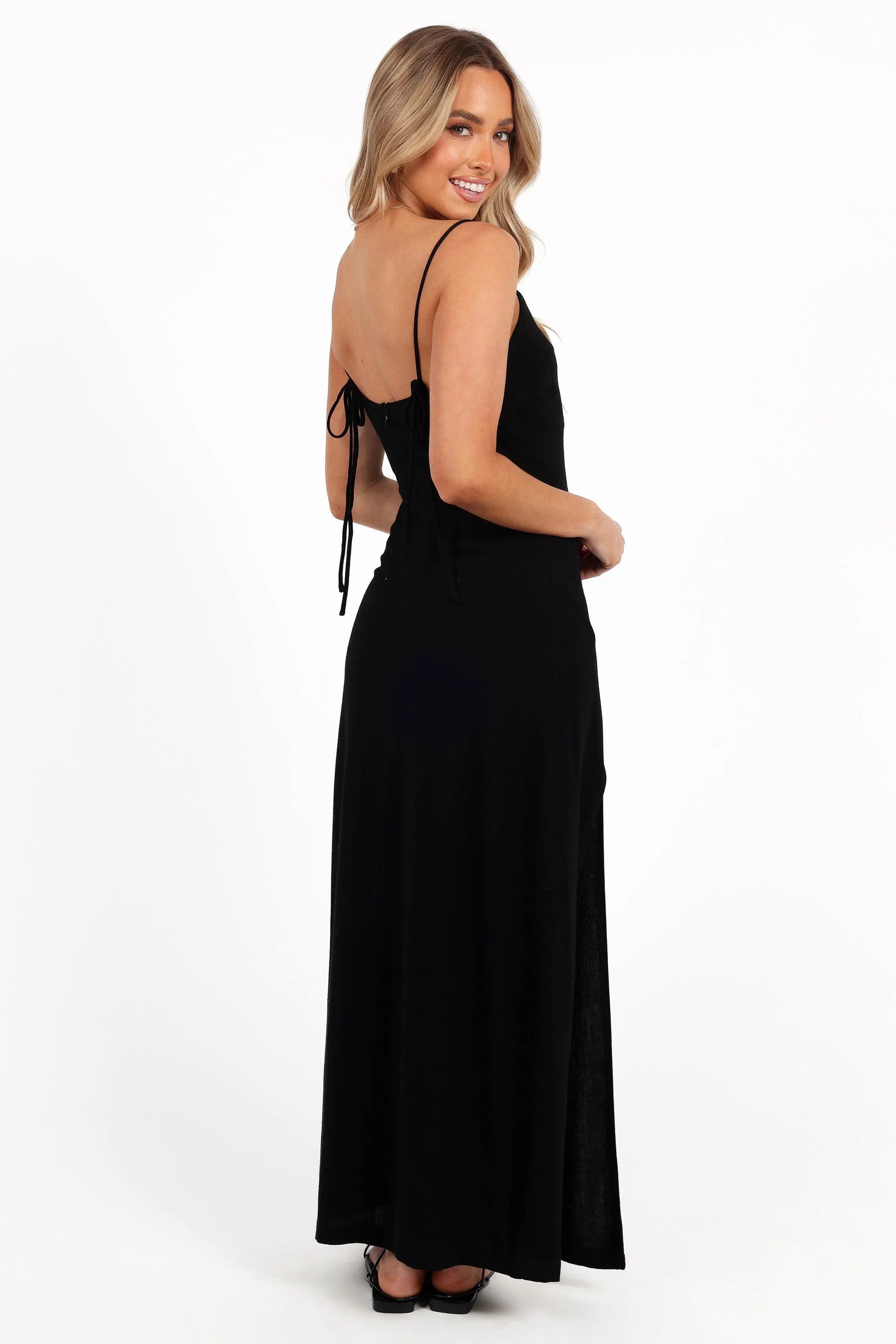 Sawyer Midi Slip Dress Black
