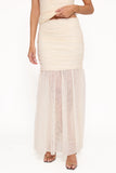Susan Mesh Drop Waist Skirt Yellow